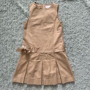 Girls Uniform Bow Jumper - Tan size 6
